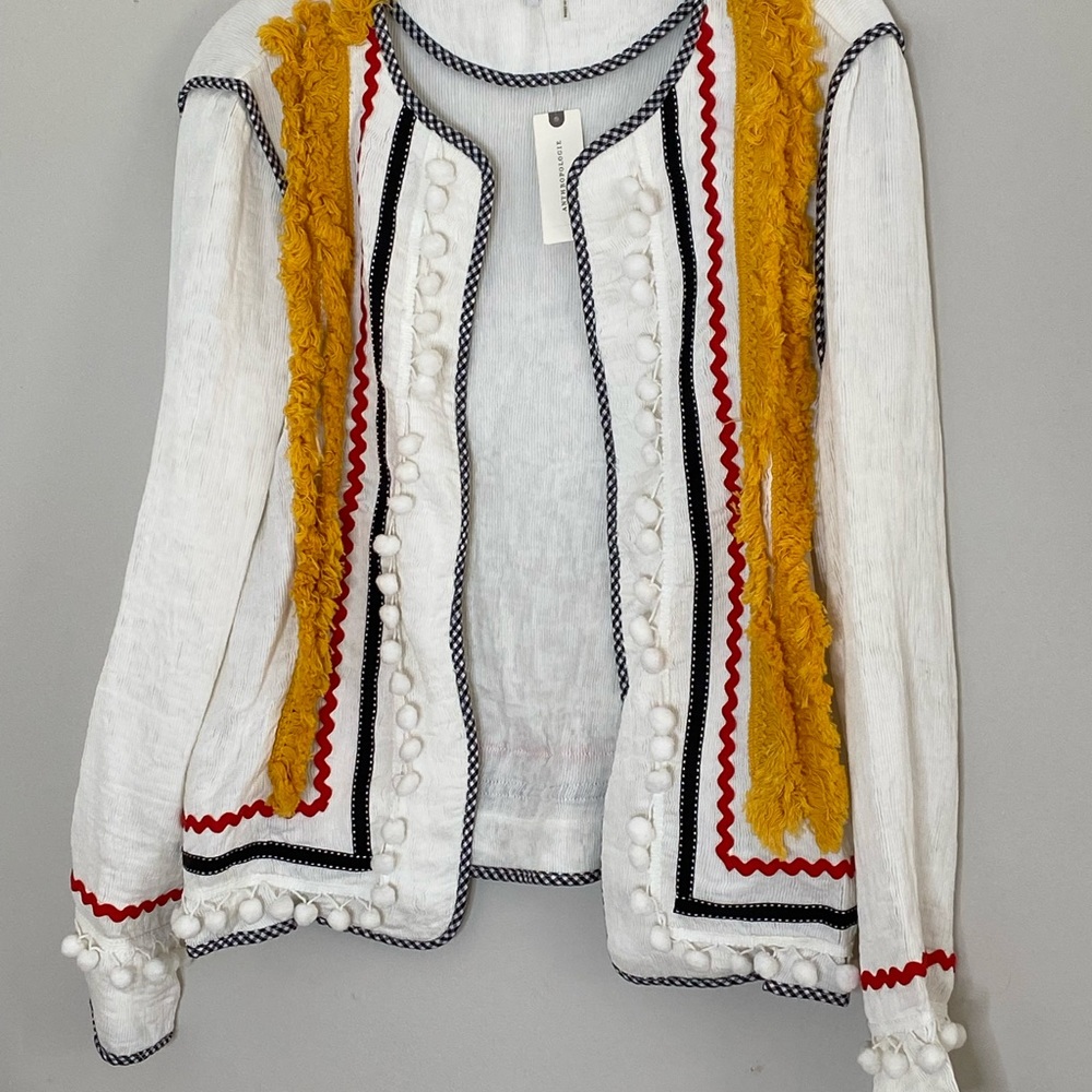 Anthropologie English Factory Selina Pom Jacket size S new - Picture 12 of 13